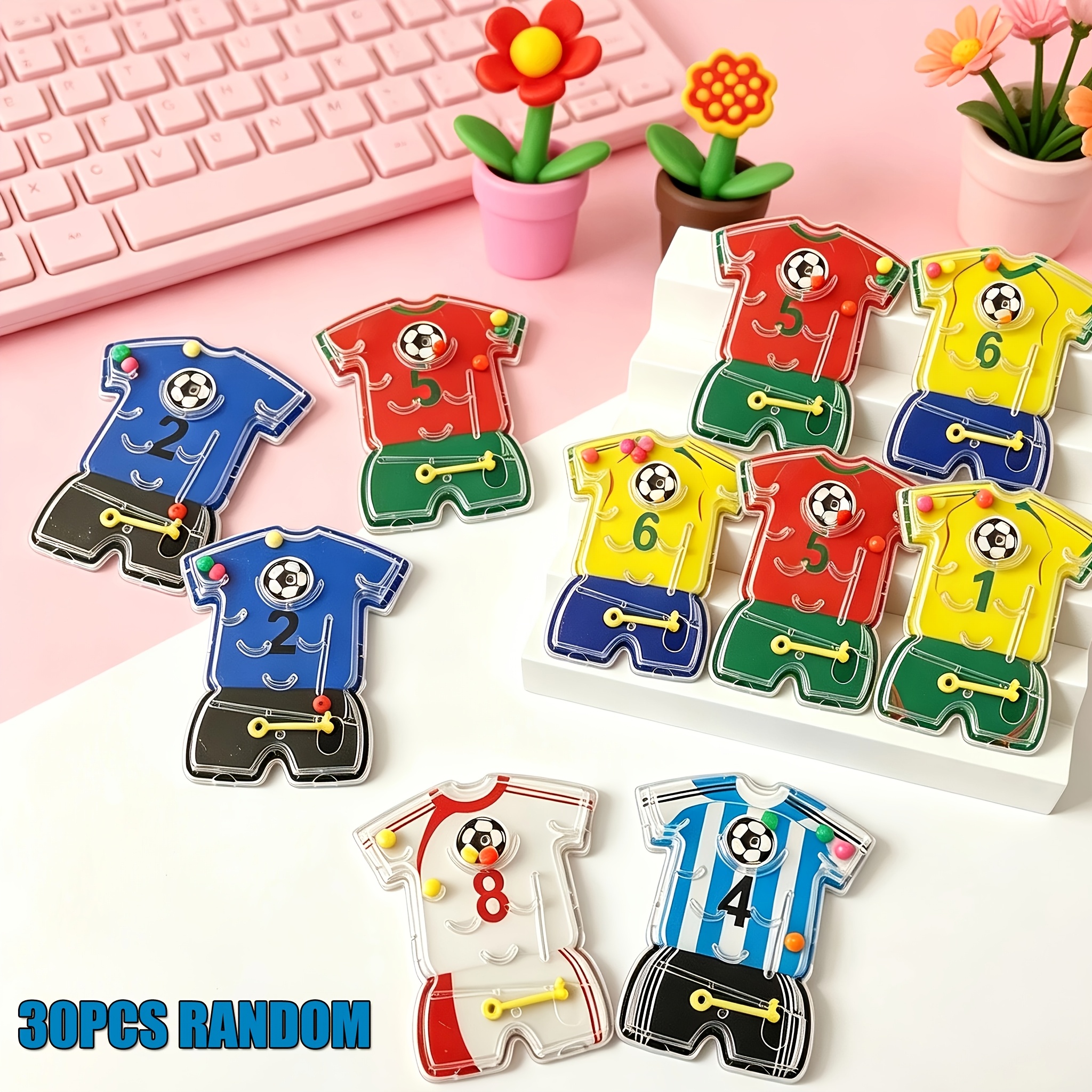 TEMU Lot de 30 jouets de de football sur le thème du flipper, jouet de bout des doigts, parfait pour de fête pour enfants, les récompenses de classe,