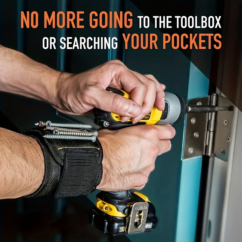 super strong magnetic wristband for tools ideal for screws nails bolts drill bits unique perfect gift for dad boyfriend handyman electrician car repair Product details 0