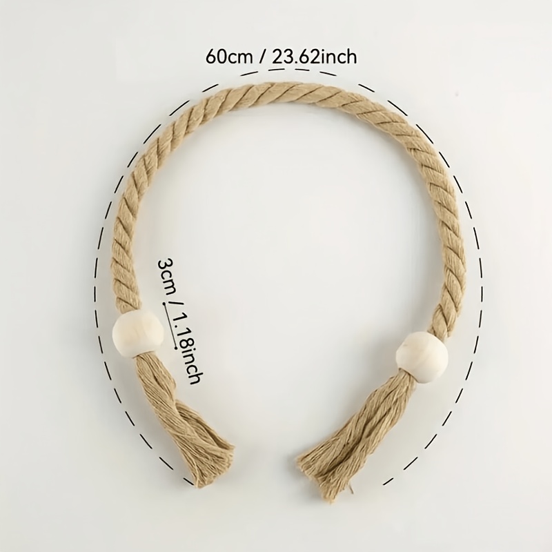 4pcs Ya Mei Magnetic Curtain Ties. Easy Wooden Tassel Curtain Hooks. Suitable for Curtain Fixation in Bedrooms, Living Rooms And Kitchens. Home Decor
