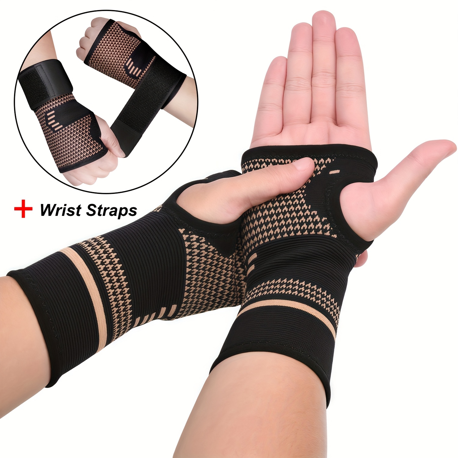 Fiber Wrist Brace Gloves