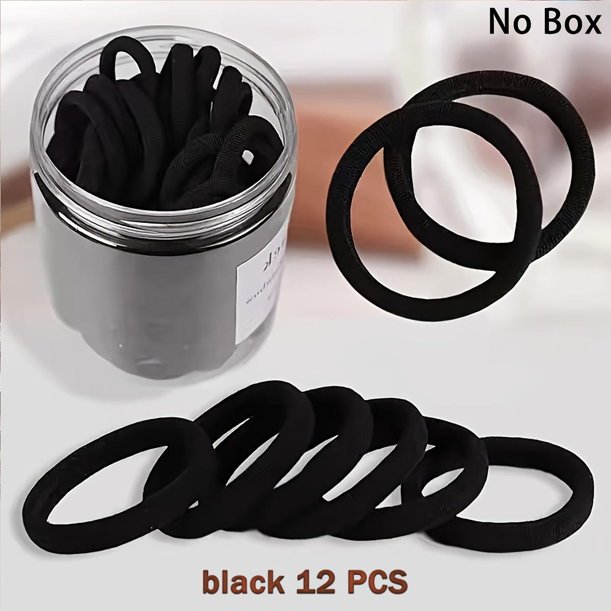 Image of 12/24pcs [] Solid Color Elastic Hair Bands, High Elastic Hair Bands, Stylish And Easy, Ponytail Rack, Suitable For Ladies Daily And Casual Use, Gift