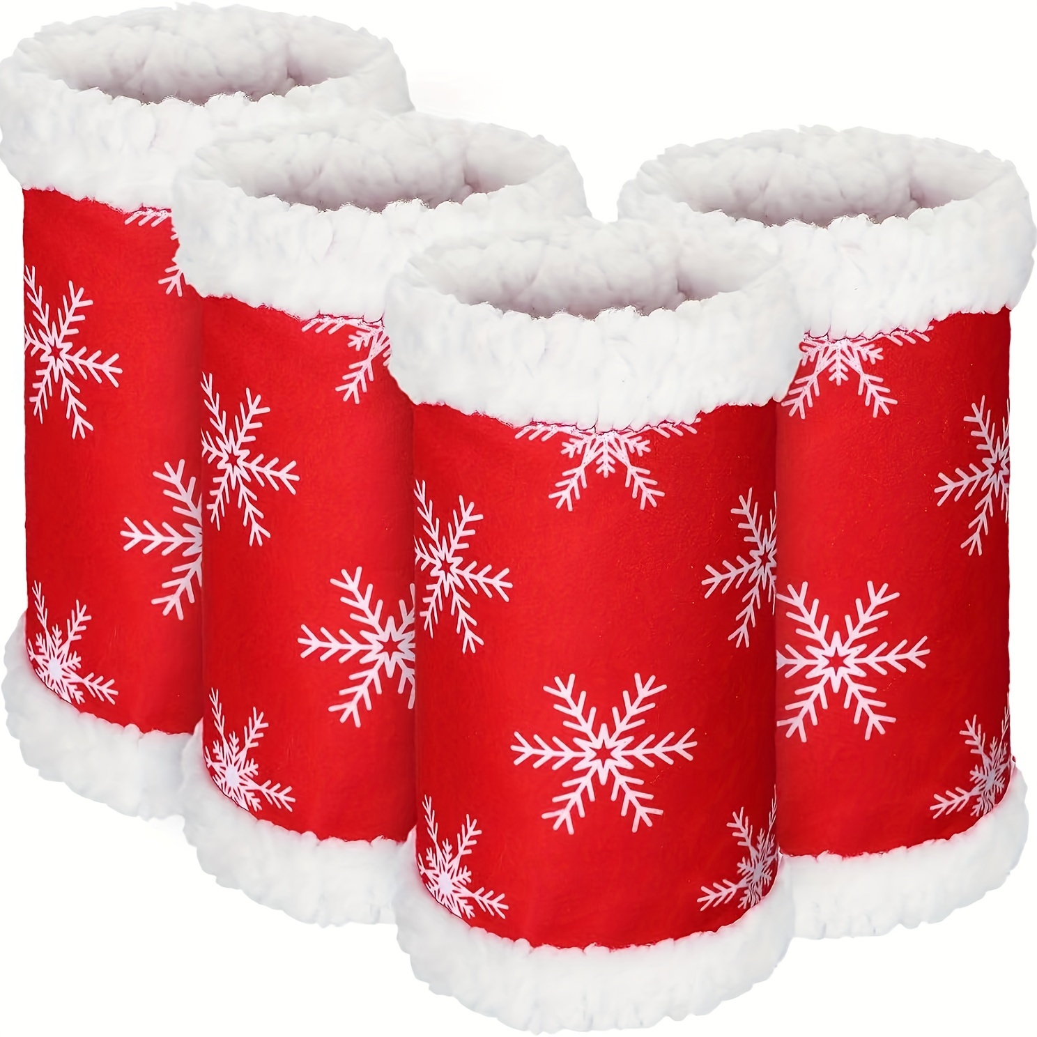 

4pcs Set Christmas & 's Equestrian Gaiters - Fleece Leg Warmers For