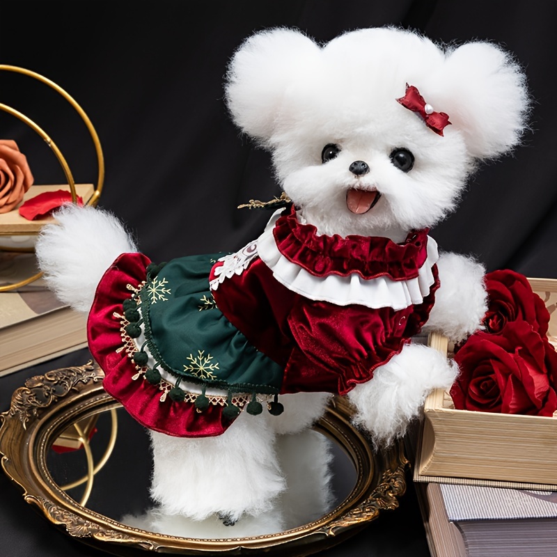 stylish velvet dresses for puppies and kittens, princesses | Today's Deals  | Temu United Kingdom