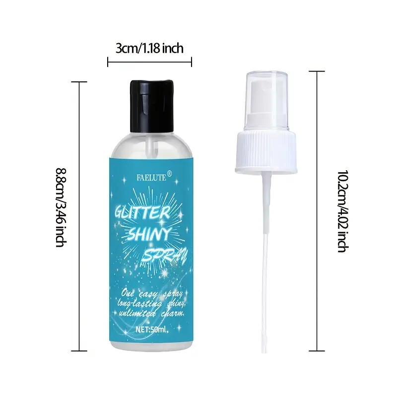 glitter spray for wedding dress Glitter Spray for Hair and Body,Silver Body Glitter Spray,Quick-Drying and Waterproof Glitter Hairspray,Nozzles are not Easily cloggedLong-Lasting Body Shiny Spray for Stage Makeup, 3.38Oz