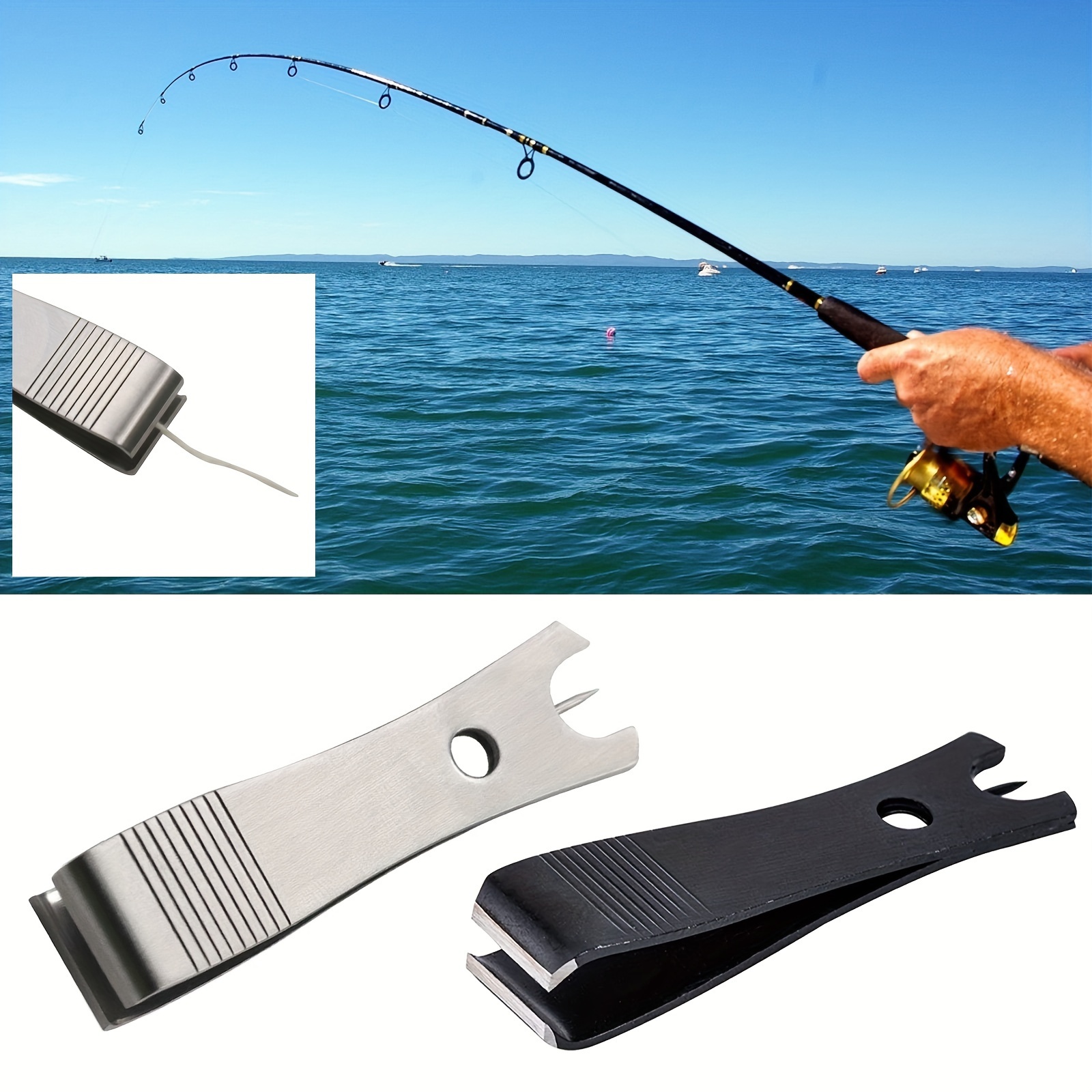 Multi functional Fishing Line Cutters (1 Black + 1 Original - Temu