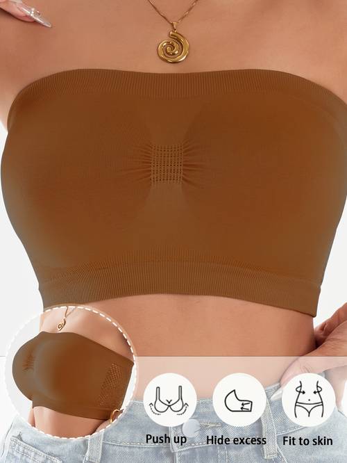womens one piece strapless drawstring bra multi color and breathable comfortable fabric casual and easy underwear suitable for occasions