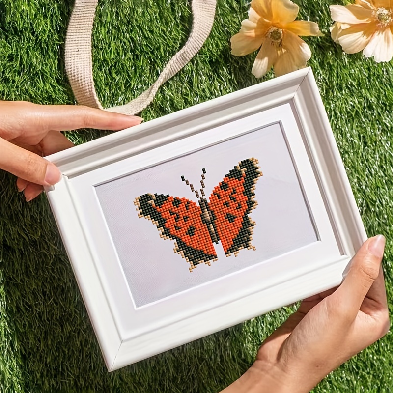 

12 Pack Butterfly Diamond Painting Kits 5.9x7 Inch, Square Acrylic Insect Themed Diamond Art, Frameless Diy Home Decor Craft Set