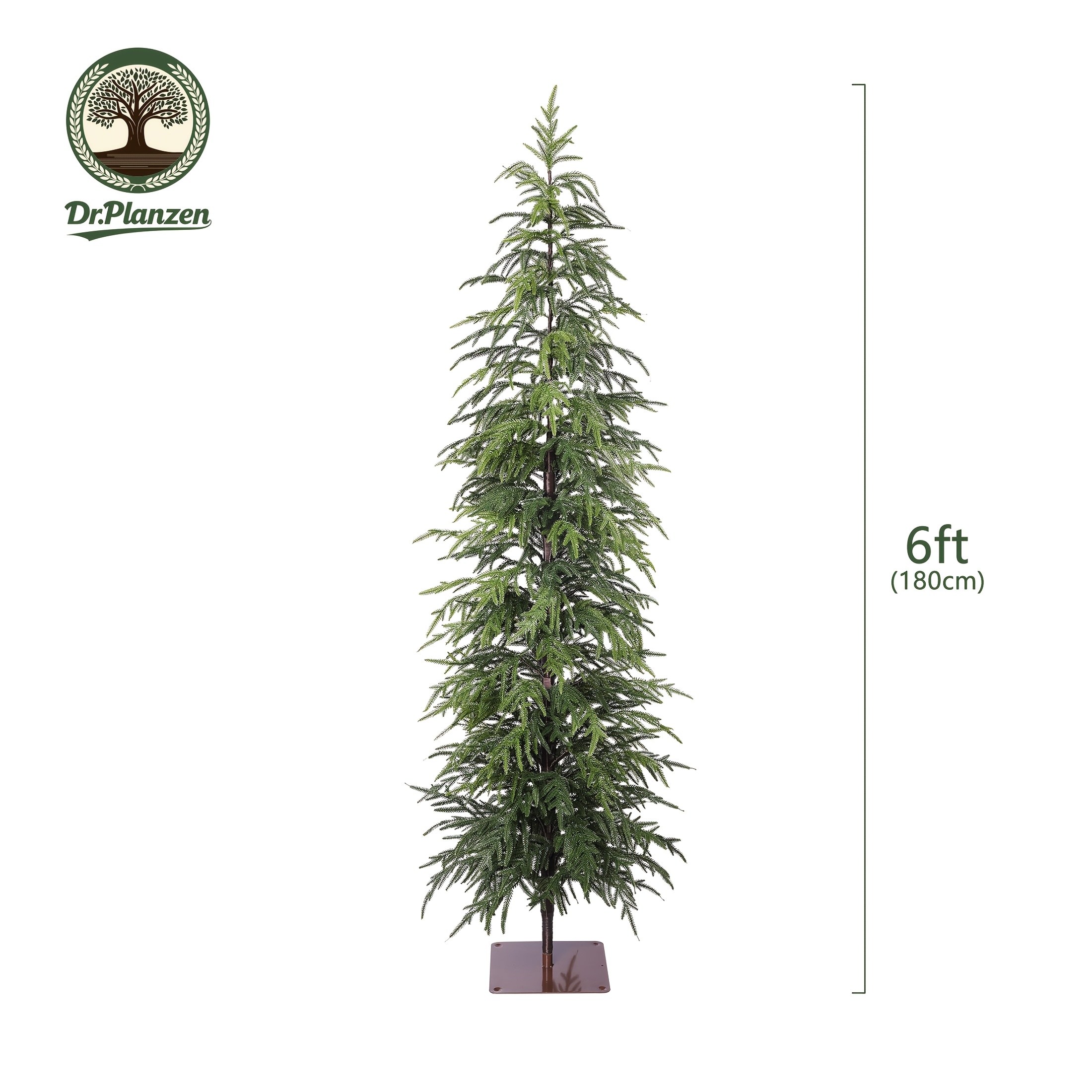 TEMU Artificial Pencil Christmas Tree Uv Resistant, Norfolk Pine Tree With Soft Real Touch Textured Leaves, Sturdy Artificial Pine Tree For Living