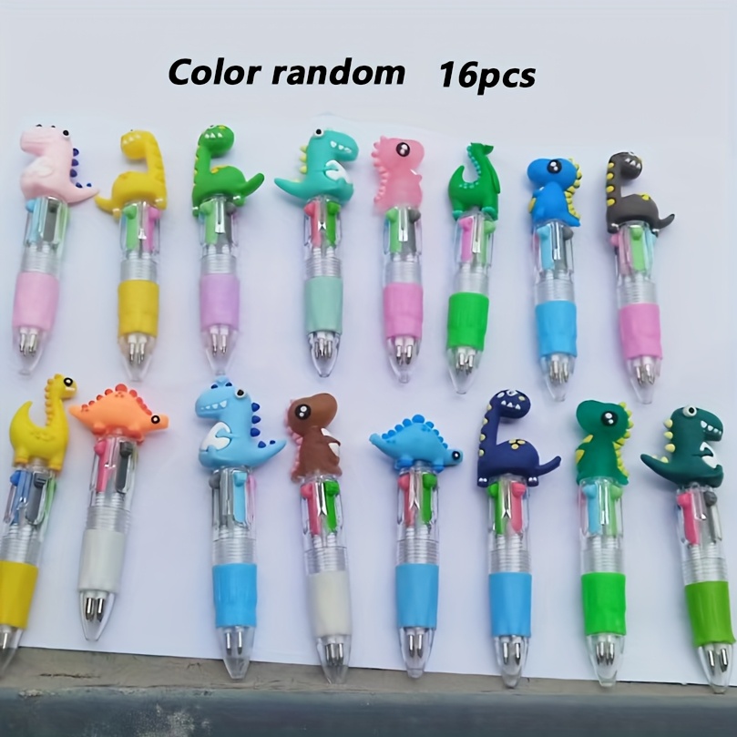 Fine 4-color Ballpoint Pens, Random 16pcs