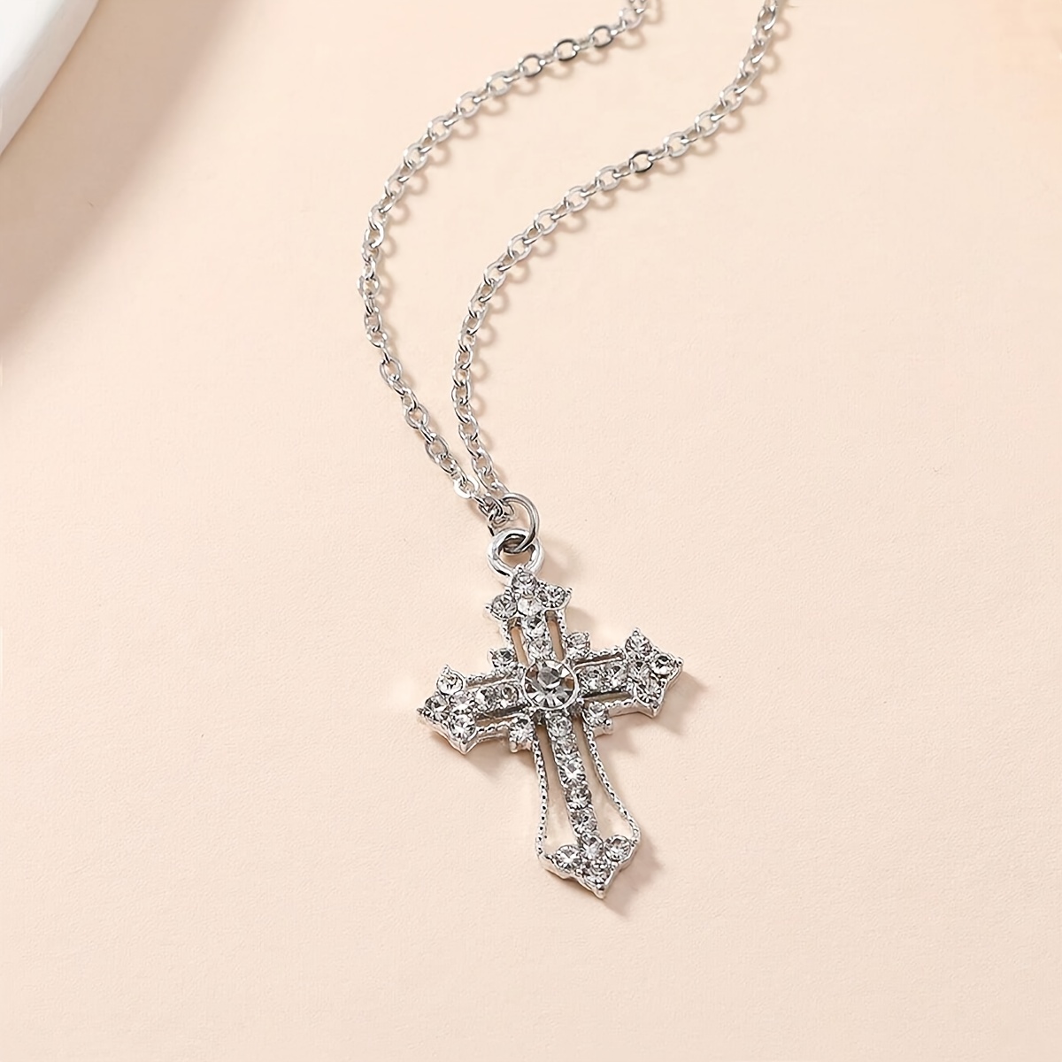 1pc Retro Punk Gothic Cross Men's Pendant Necklace