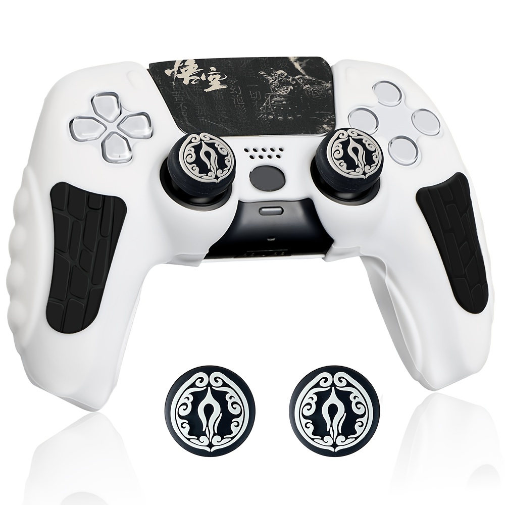 TEMU Ps5 Controller Protective Cover, Official Charging Dock Sticker, Thumb Grip Caps, Anti-slip Cover