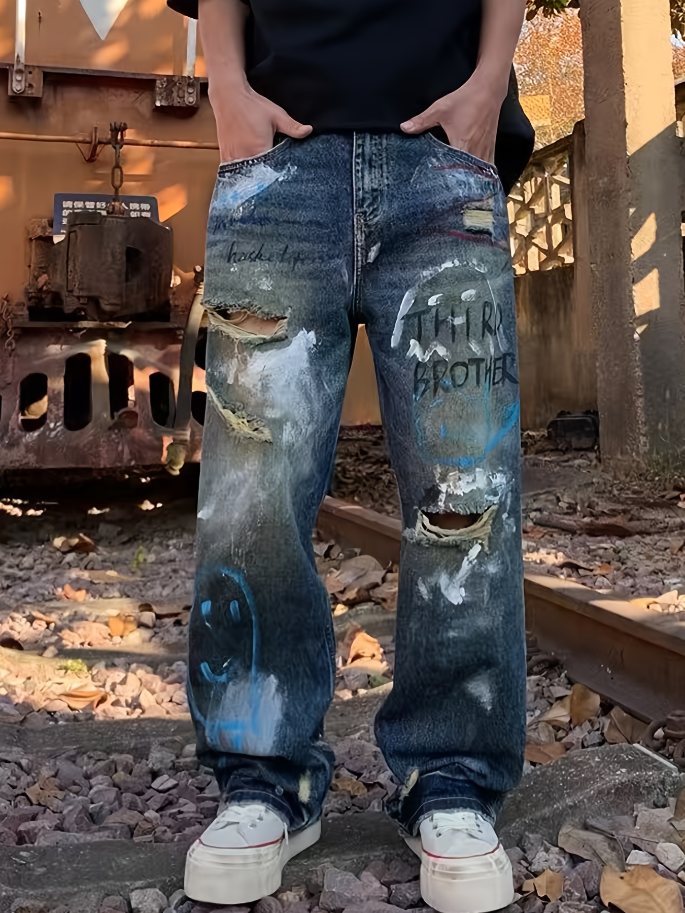 【ROCKCAKE】Pia Damage Wide Jeans★チェウォン着用 DAMAGE ONE TUCK WIDE STRAIGHT DENIM – ANLIO（アンリオ）