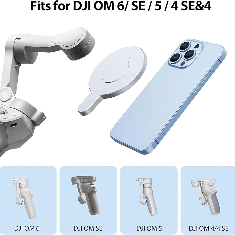 

Dji Magsafe Magnetic Mobile Phone Holder, Suitable For Dji Om4//om5/om6 And Other Spirit Phone Gimbals, Magsafe Mobile Phones Used , Non-magsafe Can With A Free Magnetic Ring For Use