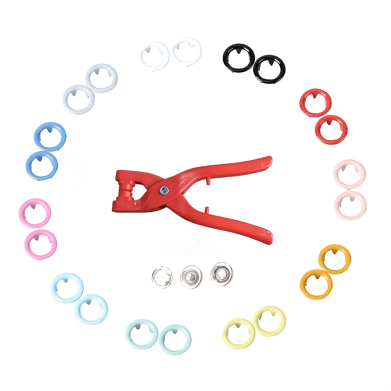 TEMU 206 Sets Of Metal Snap Fasteners, Including Pliers And Manual Pressing Tools - Perfect For Crafts, Clothing, Hats, And Bags - Durable Metal