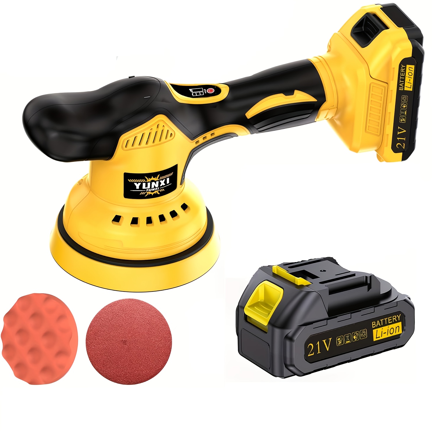 TEMU Lithium Ion Polishing Machine, Wireless Polishing Equipment, Car Polishing Machine, Lithium-ion Battery, Suitable For Car Beauty, Waxing, Polishing, Scratch Removal, And Bathroom Cleaning