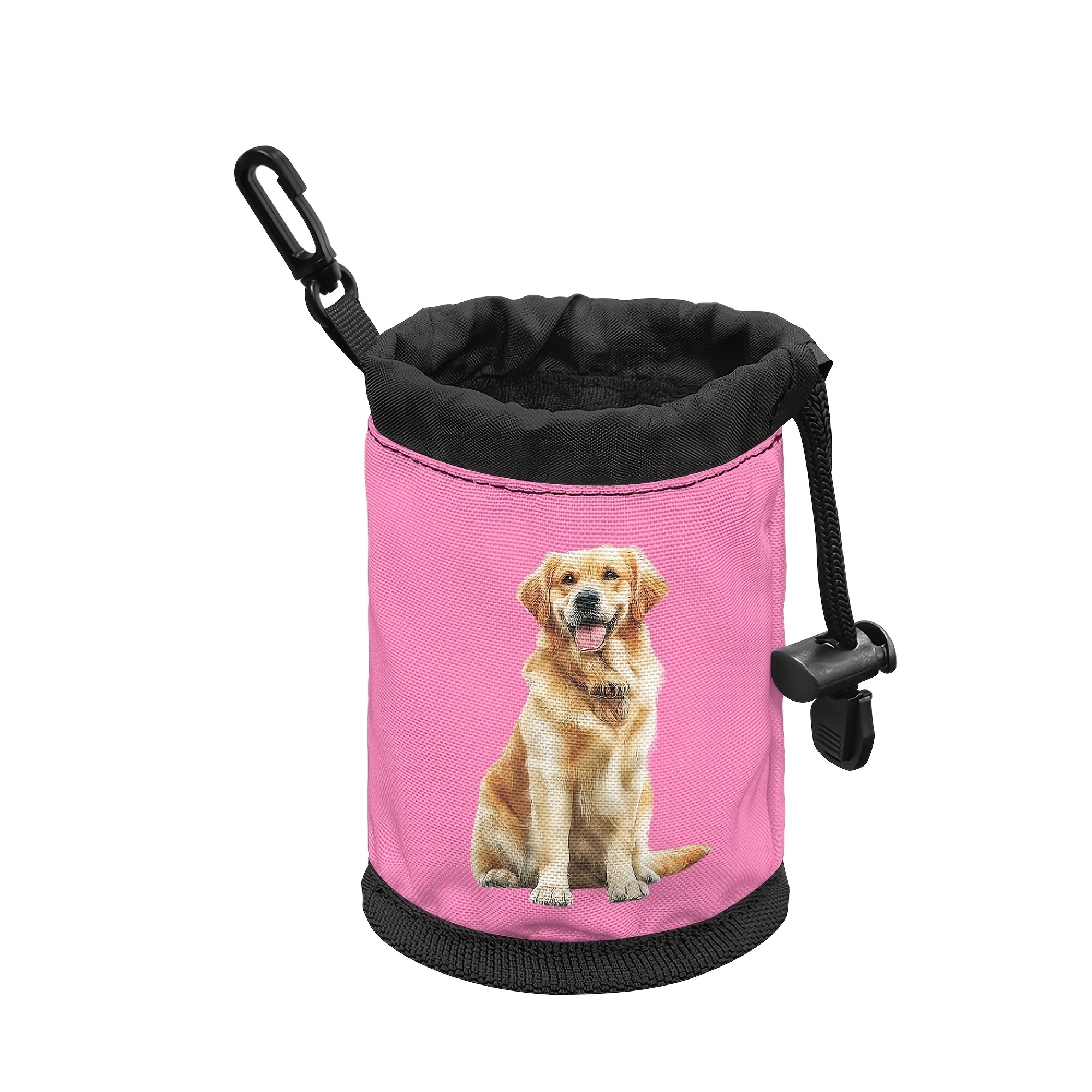 TEMU 1pc Pzuqiu Personalized Photo Dog Training Treat Bag - Picture Pet Treat Pouch With Your Own Photo, Portable Drawstring & Closure, Polyester