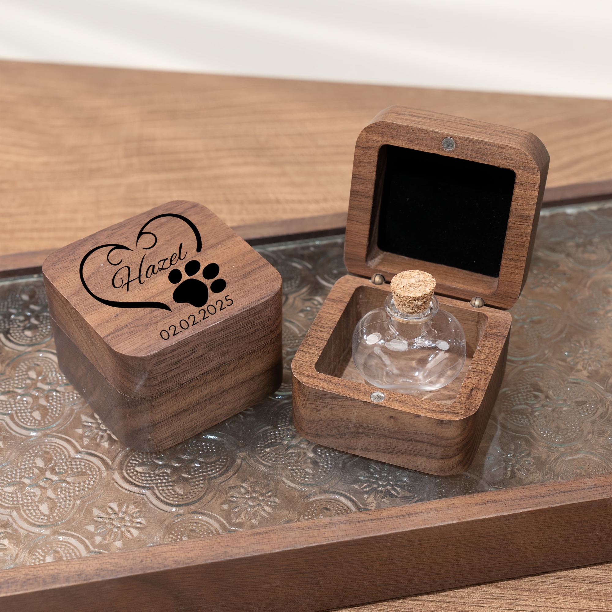 Customized Pet Hair Commemorative Box for Dogs and Cats