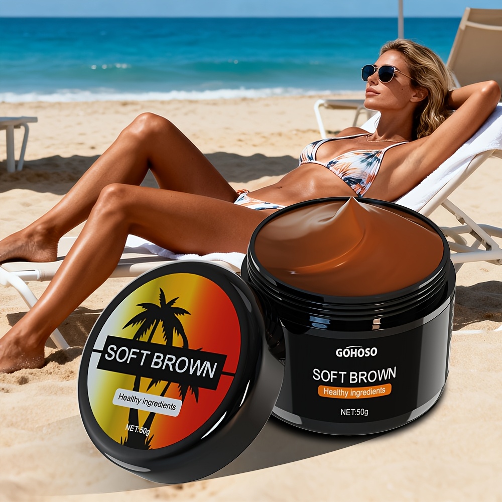 50 grams of moisturizing   cream a body tanning cream that quickly darkens to   beige provides long lasting tan portable for use ideal for the beach and summer