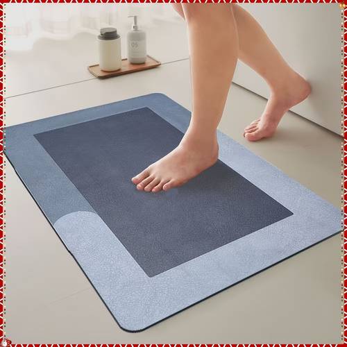 absorbent diatomite bath mat non slip and water absorbing floor mat soft and comfortable bathroom mat suitable for bathroom shower laundry room bedroom living room mat kitchen floor mat