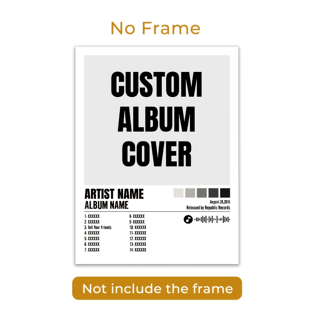 1pc Modern Custom Personalization Music Album Covers Poster Rapper Hiphop Singer Canvas Painting Wall Art Picture Waterproof Poster for Living Room Bedroom Home Decor-Style2Frameless/aluminum Alloy Frame Halloween/Christmas Gift