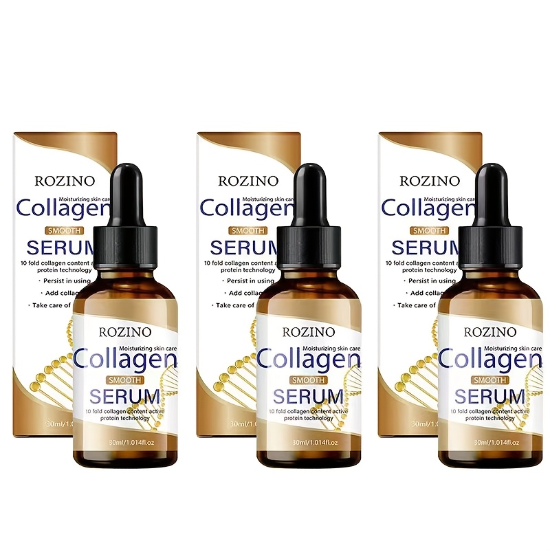 Image of 3 Bottles Of Rozino Collagen Facial Contour-enhancing | Instant Tightening, Moisturizes, And Skin, 98% Collagen Content, Suitable For Types, Unisex-adult