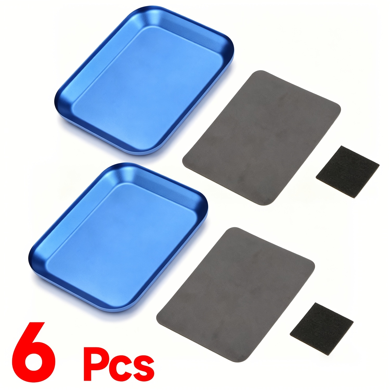 TEMU 2pcs Magnetic Tool Tray Specifically For Model Repairs, Portable Magnetic Parts Tray With Strong Magnets To Hold Screws, Nuts, Bolts And Small