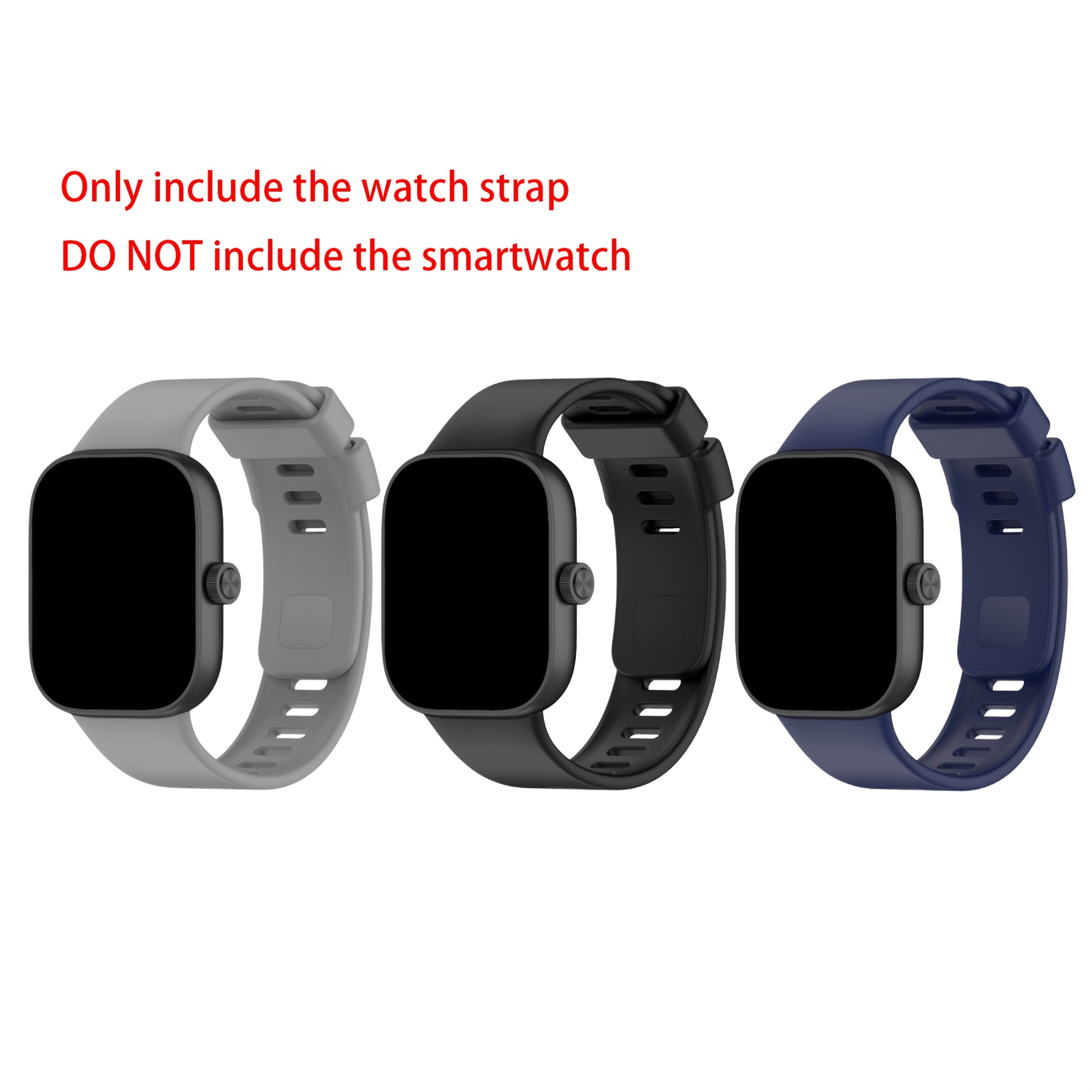 TEMU Un juego de tres pulseras de silicona diseñadas para la Redmi Watch 5 y la Redmi Watch 4. elegantes correas de repuesto son compatibles con la