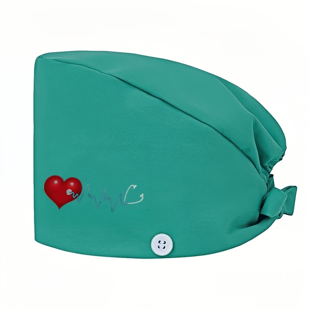 Women's Printed Work Cap with Stethoscope Design