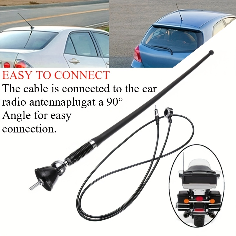 Antenna Per Auto In Gomma Flessibile - Universale, Per Radio Stereo E API, Facile Da Montare - Foto 2