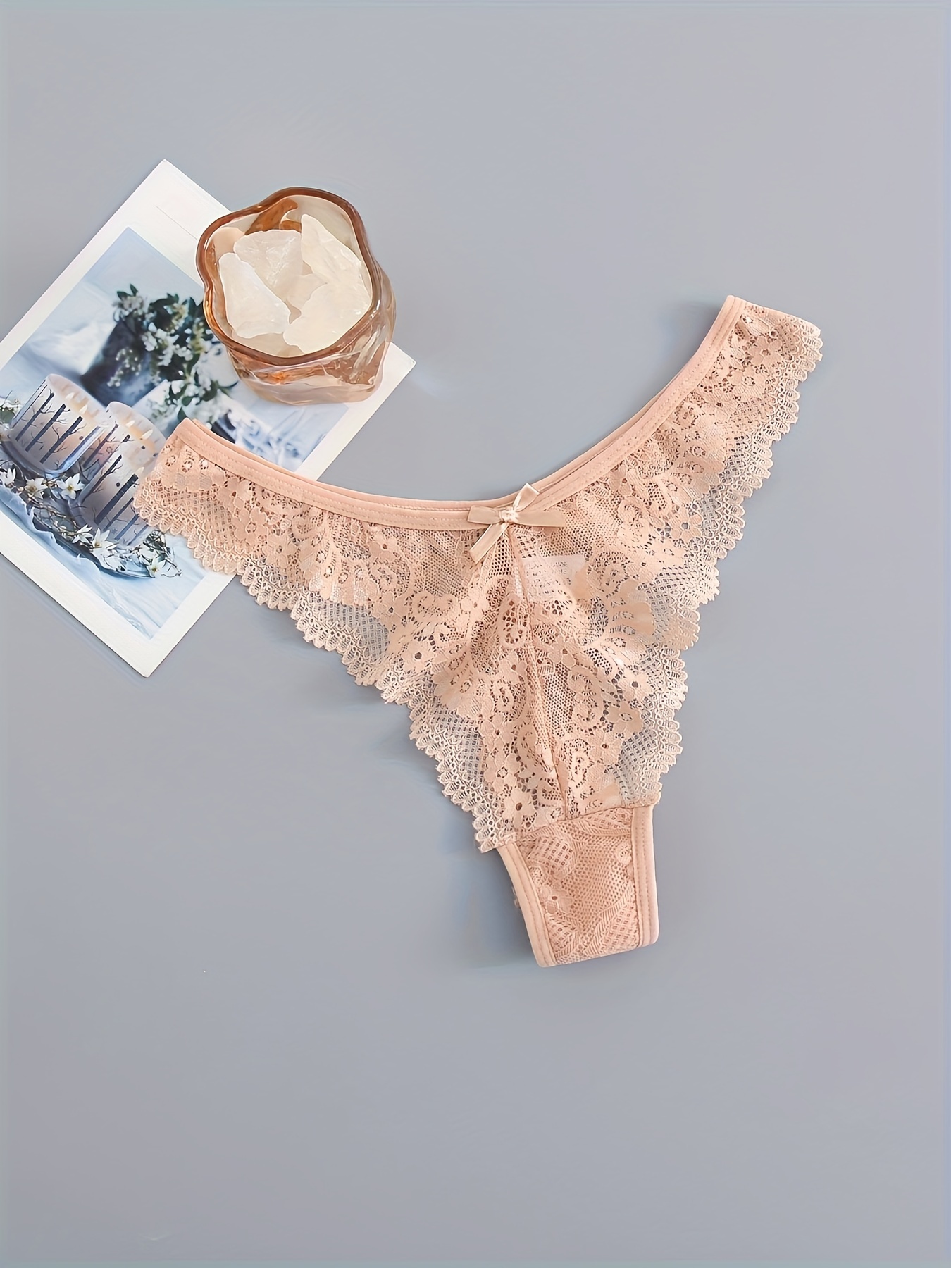 pack tangas encaje floral sin costuras detalles Temu