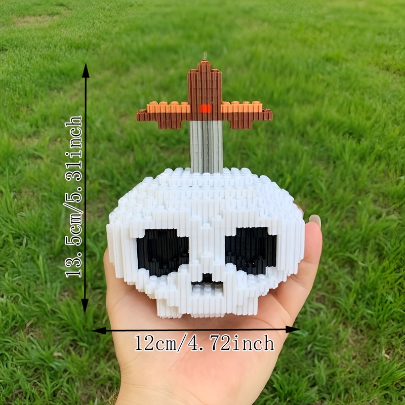 Skull Building Block Set - Educational 3D Puzzle