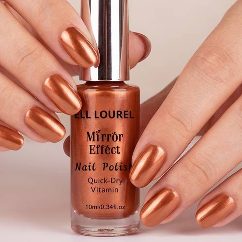 nagelstudio roségouden spiegel nagellak sneldrogend sneldrogend krasbestendig niet gemakkelijk vervagen hoogglans onder licht/zonneschijn, sterk effect op camera, must-have voor lente zomer vakantie