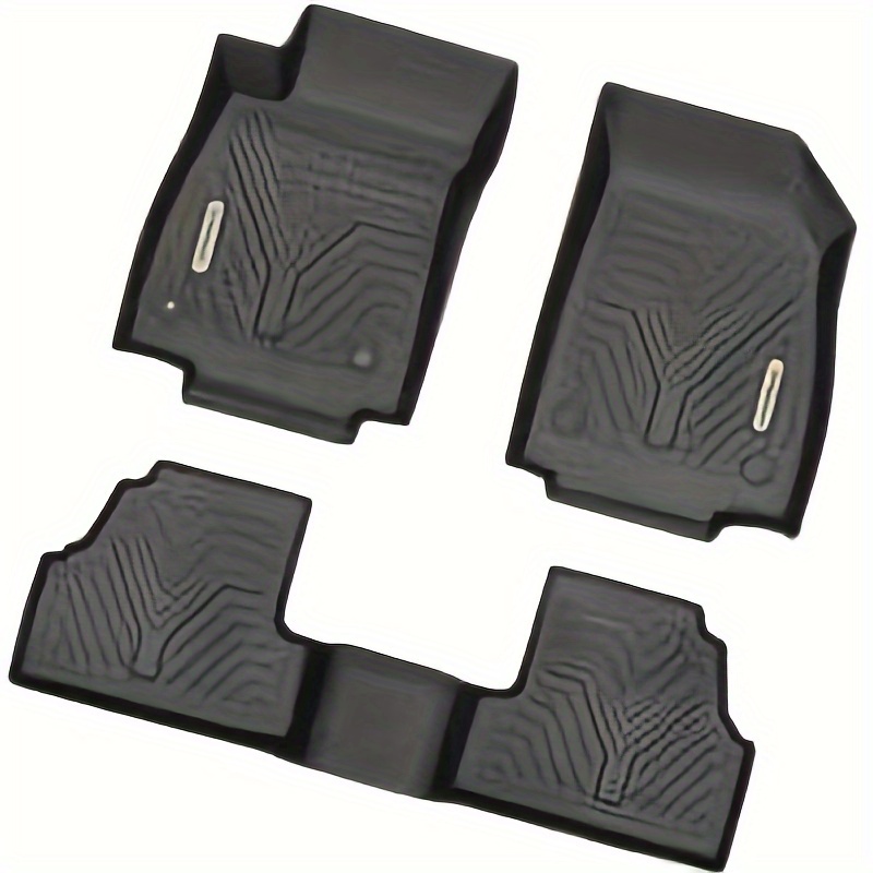 

All Weather Tpe Front And Rear 3- Piece Fit Floor Liners For 2014- 2022 2013- 2022 1st & 2nd Row Floor Mats Set