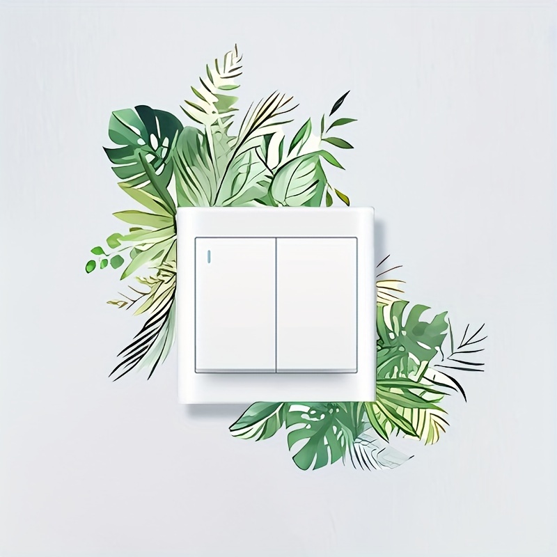 TEMU Autocollant de Couverture pour Plaque d'Interrupteur Mural Feuille 1pc - Panneau Décoratif -adhésif pour Interrupteurs et Prises, Design