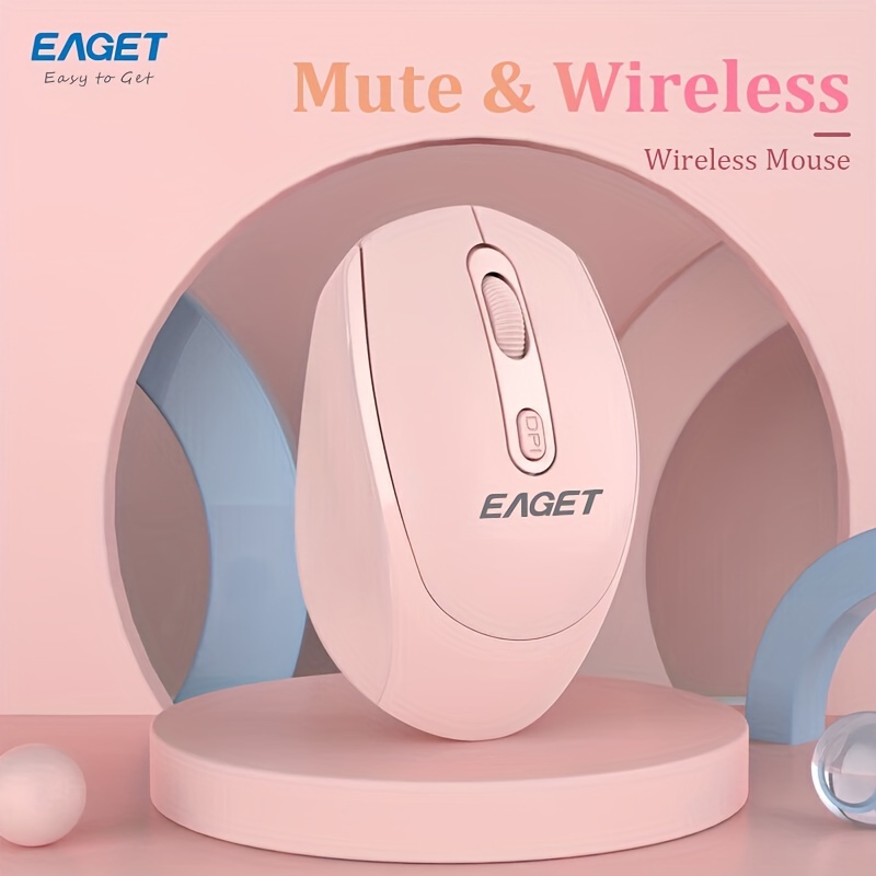 

Eaget Laptop 2.4g Wireless Mouse, Ergonomic, Sensitive, Silent Mouse, Holiday Gift, White, Blue, Pink, Black, Green