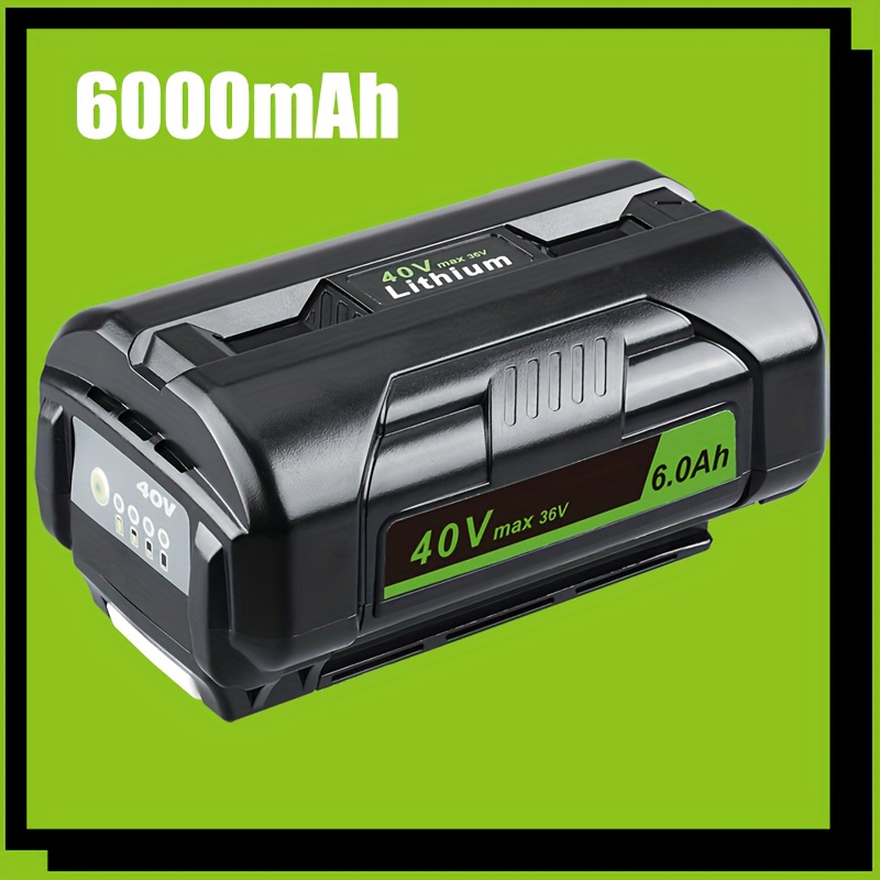 TEMU 6.0ah Op4050 Op4026 Replacement For Ryobi 40v Battery Compatible With 40volt Lithium Batteries Op40401 Op40501 Op40602