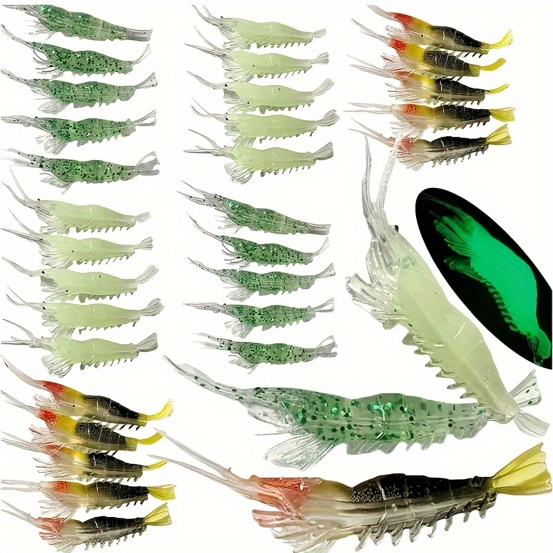 Portable Soft Shrimp Fishing Lures Single Hard Hook Ideal - Temu