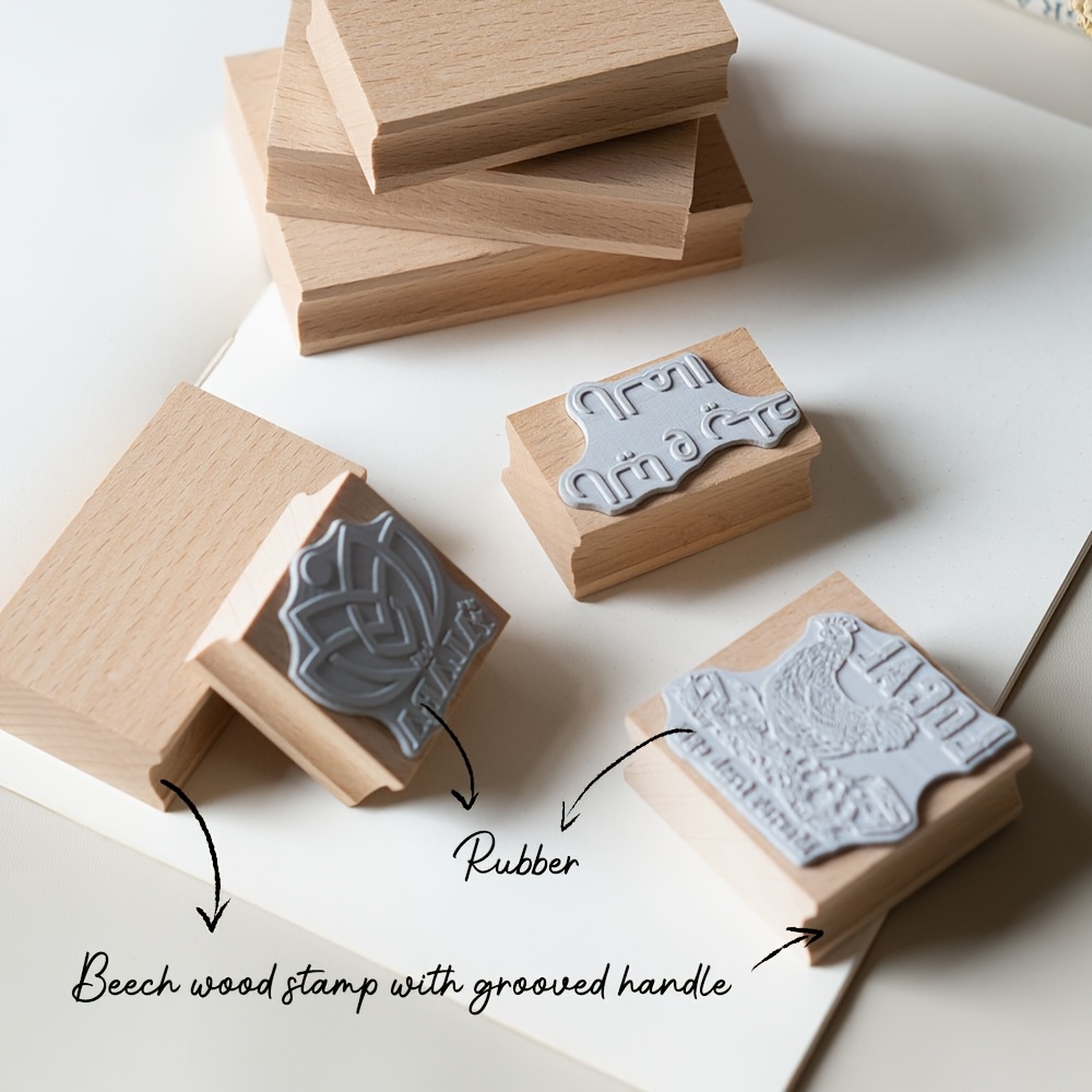 Personalized Wooden Stamp with Custom Logo/Portrait/Text