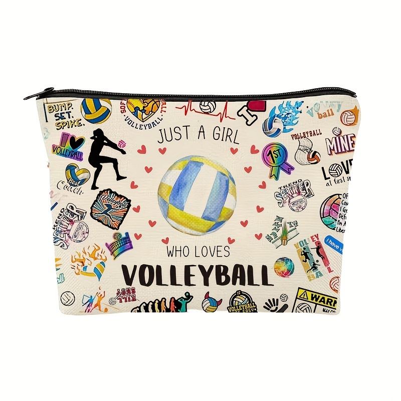 

Volleyball Inspirational Gifts, Gifts For Teen Girls Volleyball Players Teams, Birthday Gifts For Best Friend Makeup Bag