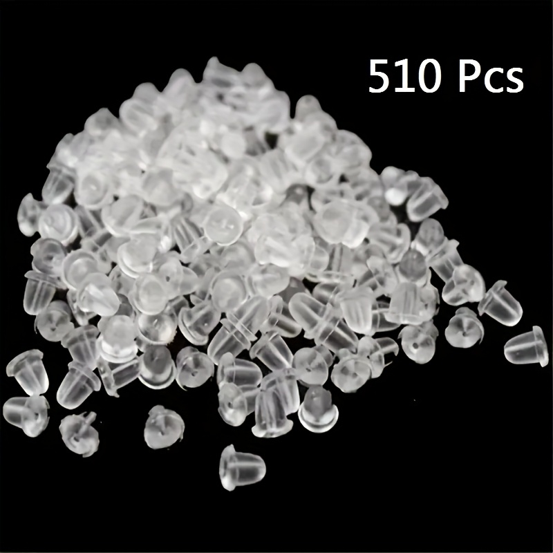 510pcs Clear Silicone Earring Backs, Safety Stoppers For Making - Secure &