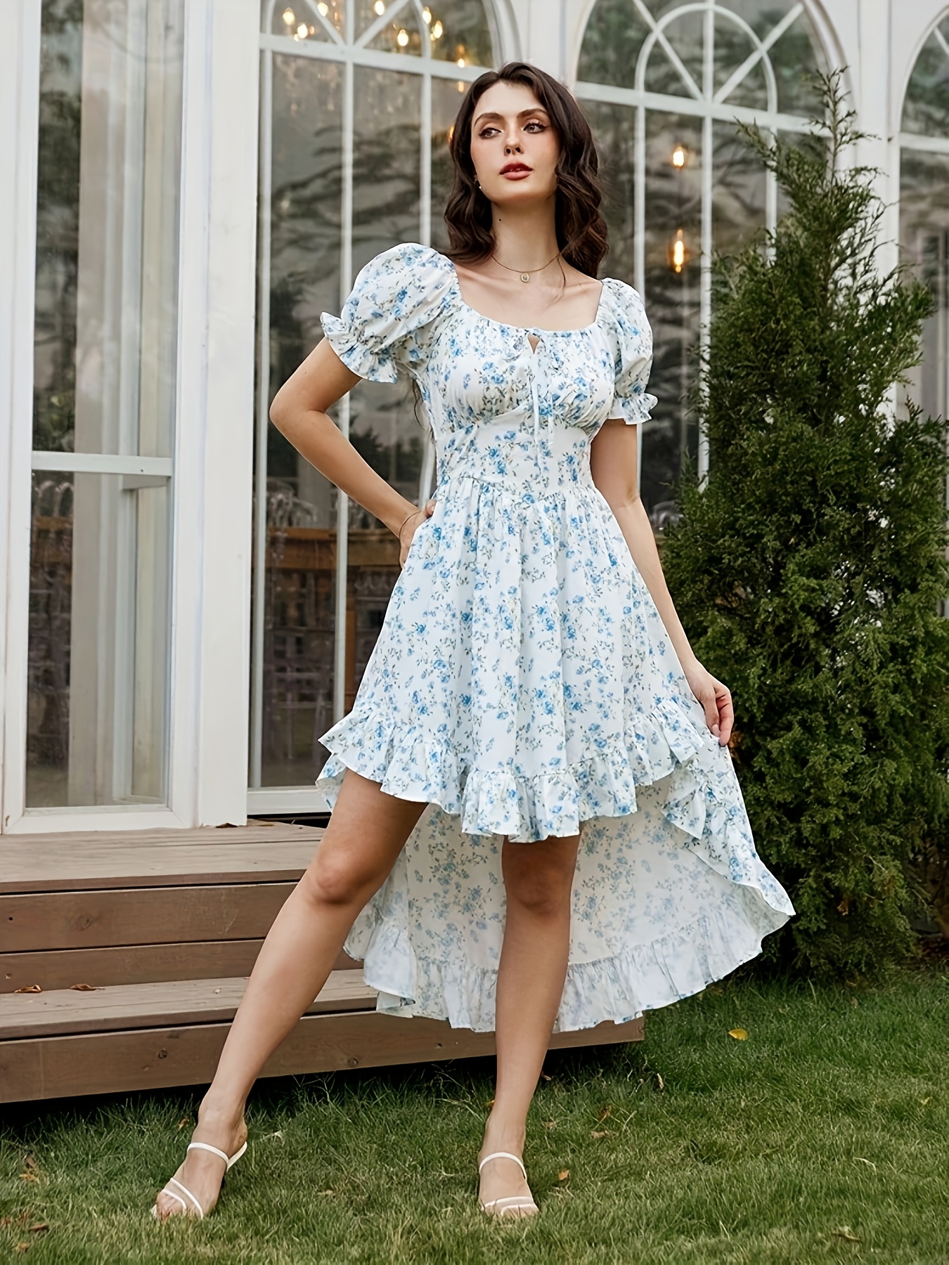 prom a line dress Carlyna - Embellished Lace Tiered Maxi Dress