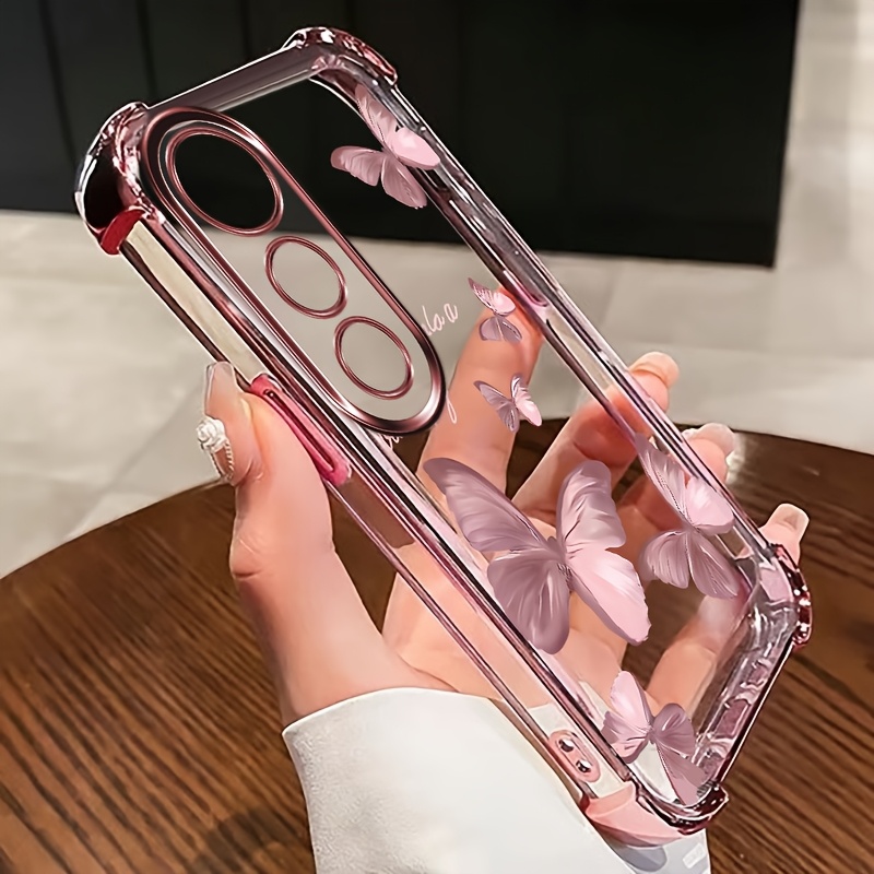 TEMU para Teléfono - Protección Electrochapada de Esquinas para Vivo V50 V50 Lite 5G, , Transparente, Antigolpes para Teléfono