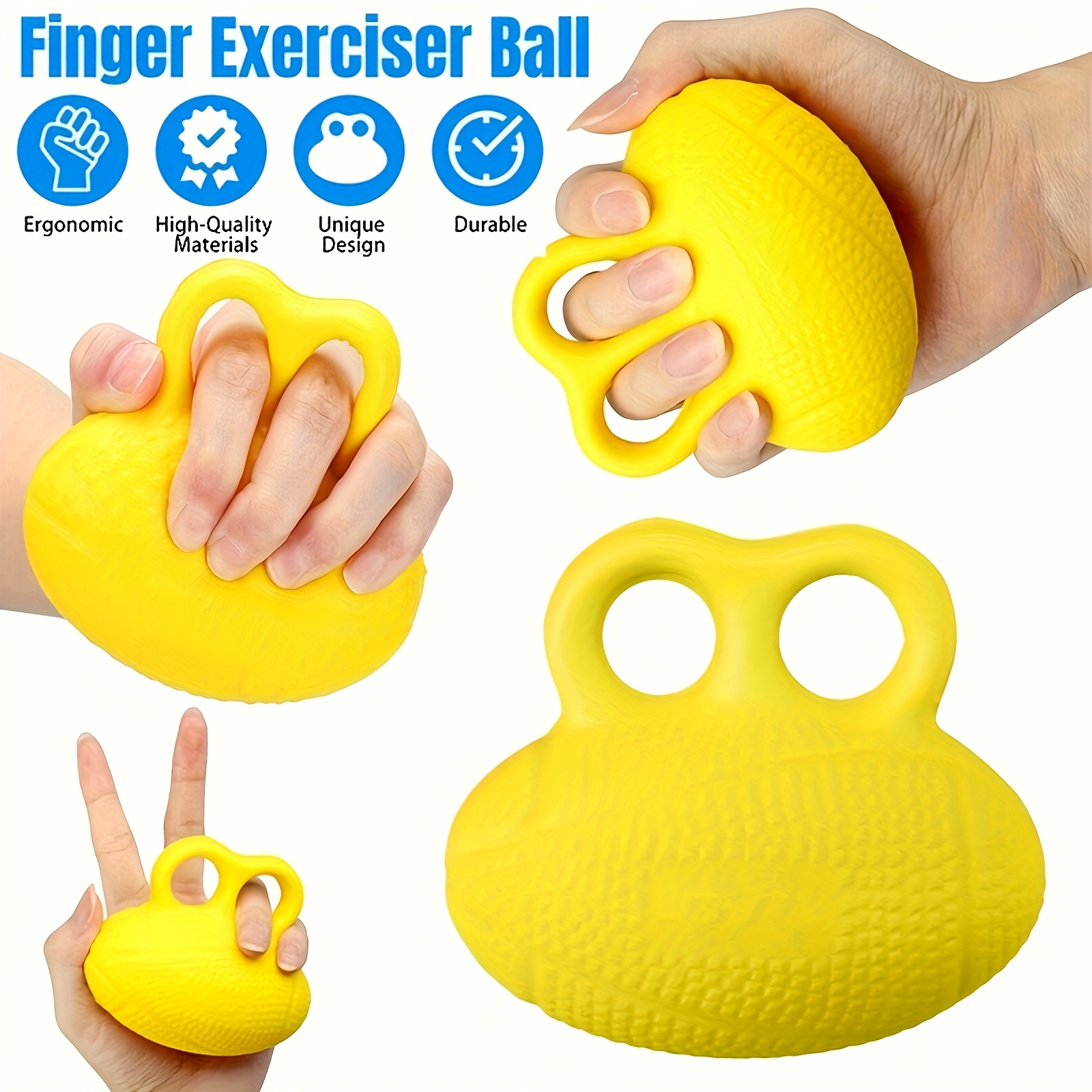 High Elasticity PU Grip Ball, Suitable for Rehabilitation and Finger Strengthening - Egg Shape, Non-toxic Hand Strengthener, Usable in All Four Seasons