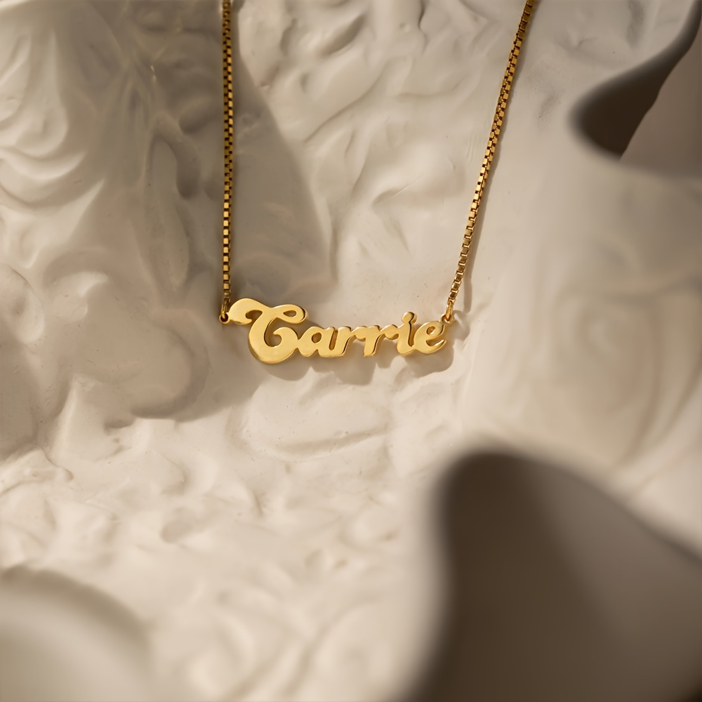 Personalized Stainless Steel Letter Name Necklace, Custom Jewelry Gift