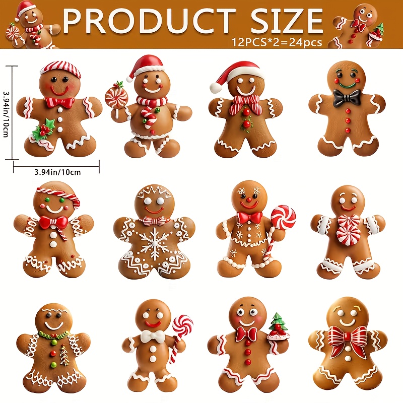 Decoración Navideña De Muñeco De Jengibre Para Hombre, Pequeñas Piezas Colgantes, Accesorios Para árbol De Navidad, 3 Uds. Comprar A Buen Precio - Entrega Gratuita, Reseñas Reales Con Fotos