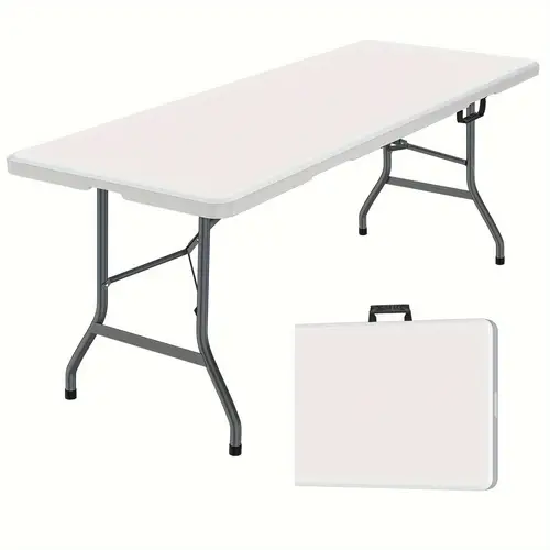 portable folding table 6ft for party dining barbecue picnic camping