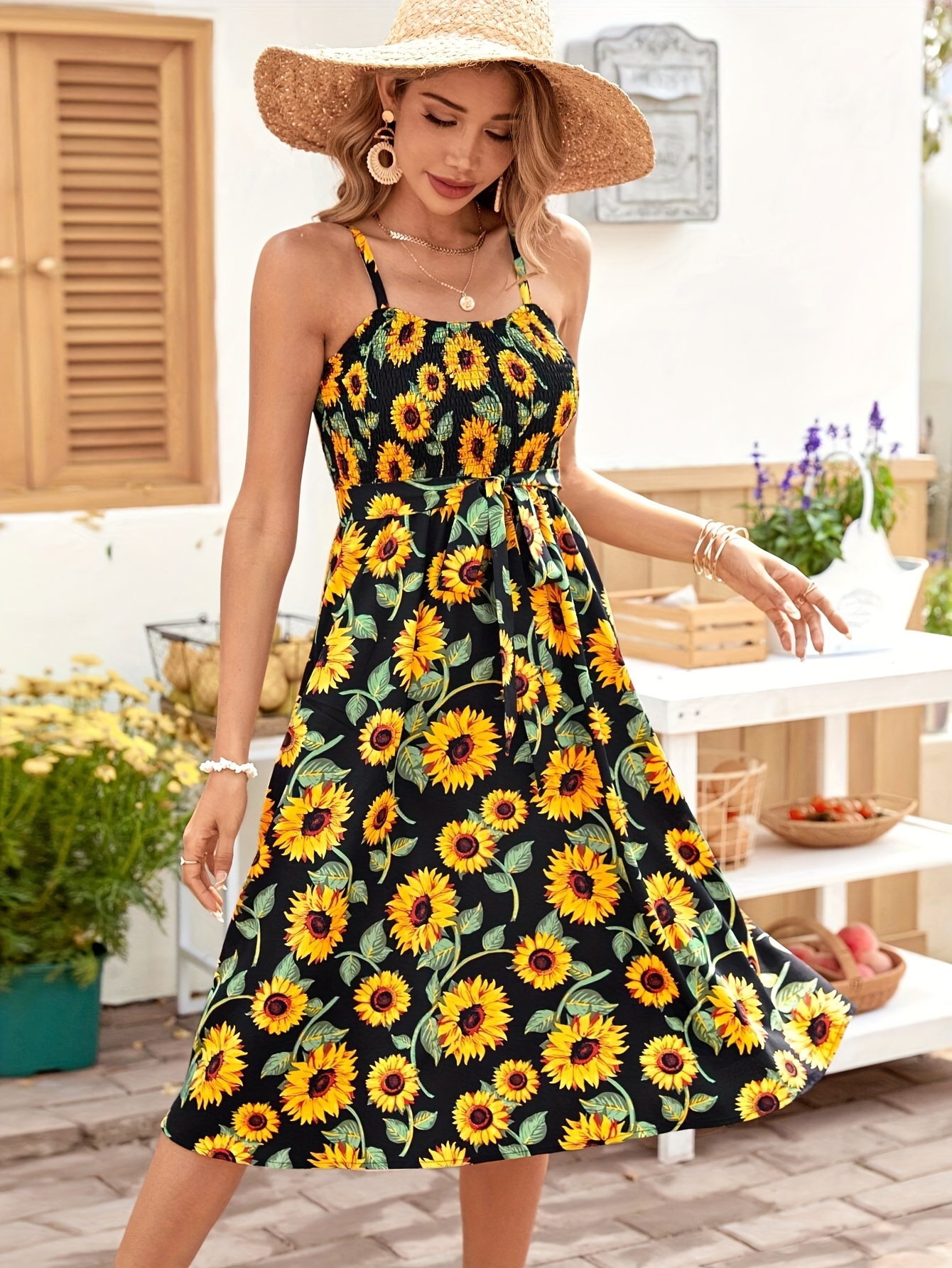 Sunflower a line dress hotsell