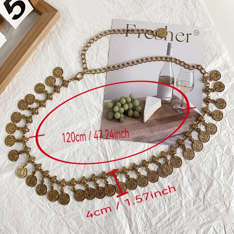 Bohemian Style Coin Tassel Belt Chain for Women