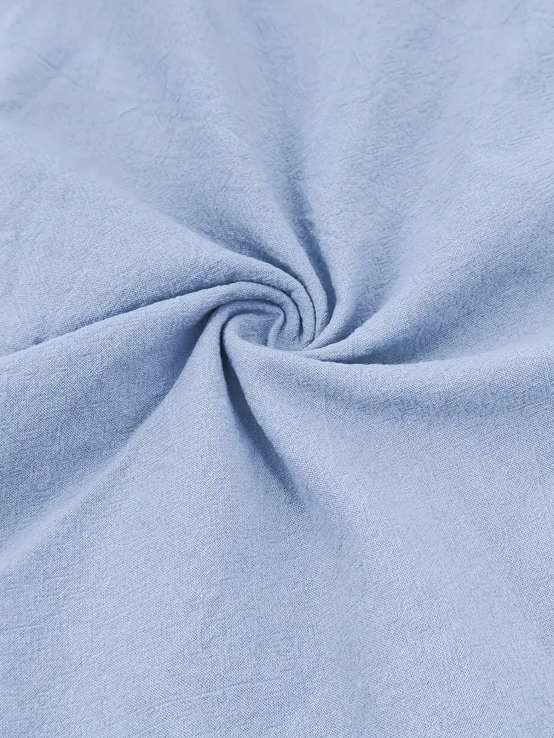 mens elegant linen v neck long sleeve t shirt with cross strap detail breathable regular fit for casual outdoor evening wear spring summer fall versatile top casual wear tee tshirt linen fabric t shirts Product details 3