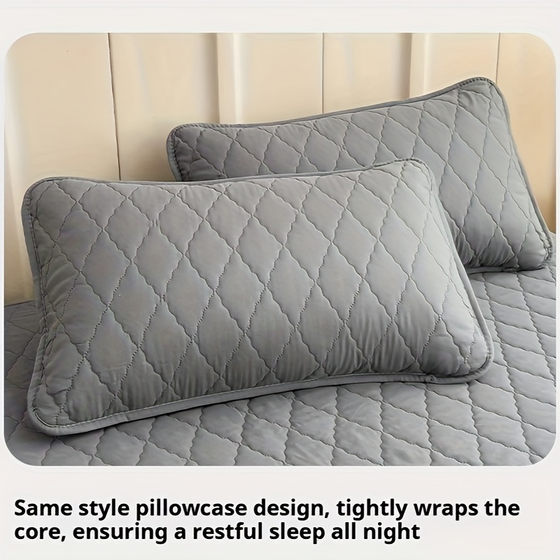 4-Season High-Quality Soft Comfortable Waterproof Mattress Protector, Premium Solid Color Bedding Full Coverage Mattress Protector - Perfect for Bedroom and Hotel Rooms, Single and Double Beds Friendly Breathable Machine Washable